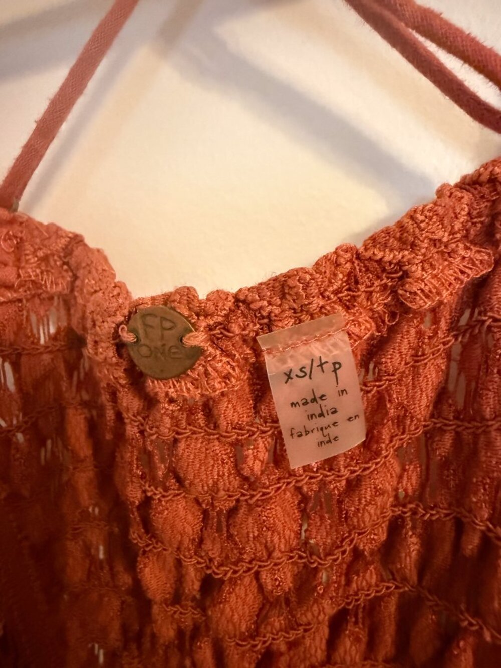 Free People Adella Cami Winding Roads Lace Top - Rust - Picture 4 of 6
